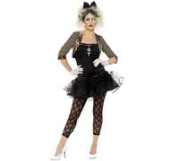 Smiffys 80s Wild Child Costume, Black, XXL - UK Size 24-26