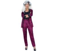 Smiffys 80s Zebra Print Costume Suit in Pink | Size: Small Smiffys Pink S