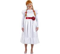 Smiffys 81006 Annabelle Costume, Women, White & Red, M-UK Size 12-14