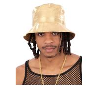 Smiffys 90s Gold Bucket Hat, 1990's Fancy Dress, 1990s Dress Up Hats