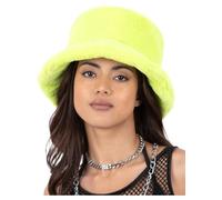Smiffys 90s Green Fur Bucket Hat, 1990's Fancy Dress, 1990s Dress Up Hats