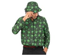 Smiffys 90s High On Life Costume Bomber Jacket & Bucket Hat, 1990's Fancy Dress, 1990s Dress Up Costumes
