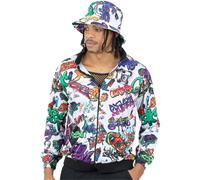 Smiffys 90s Hip Hop Graffiti Jacket | Size: Medium Smiffys Multicolor M
