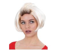 Smiffys 90s Mary Flick Wig Blonde Fancy Dress Accessory for Adults Short Bob Style Wig with Voluminous Fringe Ideal for Retro Costume Parties Film Character Looks and Throwback Themed Events