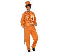 Smiffys 90s Stupid Tuxedo Costume, Orange (Size XL)