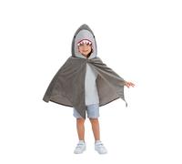 Smiffys 99741 Deluxe Shark Cape, Kids, Unisex Children, Grey, S to M-Age 4-7 Yea