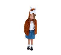 Smiffys Deluxe Fox Plush Cape, Kids, Children's Animal Fancy Dress, Fox Dress Up Accessories