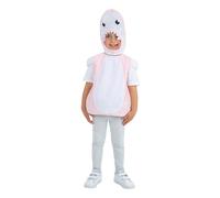 Smiffys Pink Shark Costume with Tabard & Separate Hood, Girls Fancy Dress, Child Dress Up Costumes