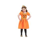 Smiffys Pumpkin Costume Dress & Headband, Halloween Child Fancy Dress, Pumpkin Dress Up Costumes