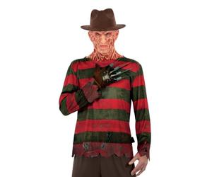 Smiffys A Nightmare On Elm Street Freddy Krueger Costume - Includes Printed Top, Glove & Hat, Officially Licensed Nightmare on Elm Street Adult Fancy Dress, Adult Halloween Outfit