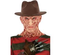 Smiffys A Nightmare On Elm Street Freddy Krueger Hat, Adult Fedora, Officially Licensed Nightmare on Elm Street Fancy Dress, Essential Freddy Krueger Halloween Costume Accessory