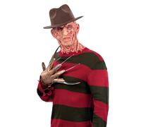 Smiffys A Nightmare On Elm Street Freddy Krueger Knitted Jumper, Adult Costume, Officially Licensed Nightmare on Elm Street Fancy Dress, Freddy Krueger Halloween Costume