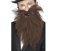 Brown Long & Tash Old England Gentleman Beard - beard long tash brown fancy dress mens costume accessory bushy twits smiffys moustache