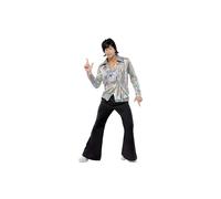 70's Retro Men's Fancy Dress 70s Costume Adult 1970s Funky Shirt + Black Flares