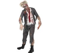 Smiffys Adult men's High School Horror Zombie Schoolboy Costume, Jacket, Attache
