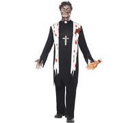 Zombie Priest Fancy Dress Costume Adult Mens Large