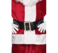 Smiffy's Belt – Santa Belt, Black with Gold Buckle, 145cm/57in – Christmas Fancy Dress Accessory