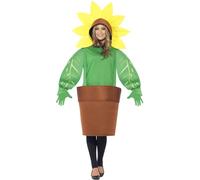 Adult's Sunflower Costume - costume sunflower adult fancy dress outfit pot plant smiffys size garden one ladies multicoloured
