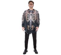 Smiffys Adult Unisex Voodoo Witch Doctor Poncho with Costume Top Trousers and Mask Halloween Fancy Dress Outfit, One Size