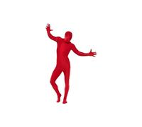 Smiffy's Adult Unisexs Red Second Skin Costume, Bumbag, Concealed Fly And Under - skin second red costume suit fancy dress bodysuit full lycra