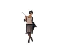 Smiffy's Adult Women's 1920's Coco Flapper Costume, Dress, Cigarette Holder, -