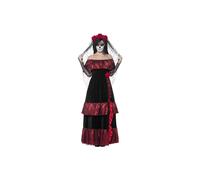 Smiffy's Adult Women's Day Of The Dead Bride Costume, Dress And Rose Veil, Day - costume dead fancy dress day bride ladies halloween outfit