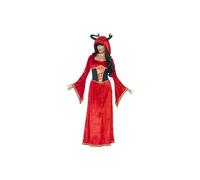 Smiffy's Adult Women's Demonic Queen Costume, Dress And Attached Horns, Legends - demonic queen costume fancy dress ladies devil halloween red