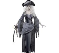 Smiffys Adult Womens Ghost Ship Princess Costume, Dress and Hat, Ghost Ship, Hal