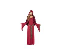 Smiffy's Adult Women's High Priestess Costume, Dress, Attached Belt And Hooded - costume fancy dress priestess high ladies medieval outfit game