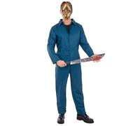 Smiffys Adults Unisex Navy Boiler Suit Costume All in One Jumpsuit Halloween Fancy Dress Outfit for Men and Women, Medium