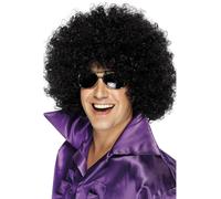Smiffys Afro Wig, Mega-Huge, Black , 1970's Disco Fancy Dress, Adult Dress Up W