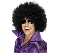 70s Mega Huge Afro Wig Black Large Curly Fancy Dress 1970s Disco Black Wig
