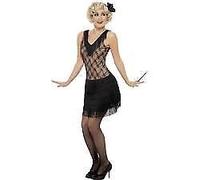 Smiffys All That Jazz Costume, Black, Dress and Hair Piece, Women, UK Dress 8-10