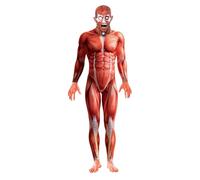 Men's Anatomy Realistic Titan Horror Halloween Skin Fancy Dress Costume Large