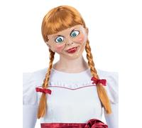 Official Licensed Halloween Fancy Dress Plaited Annabelle Wig With Ribbons