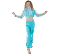 Smiffys Arabian Princess Costume, Blue with Trousers, Top & Headpiece, Girls Fancy Dress, Storybook Character Dress Up Costumes