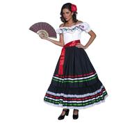 Senorita Costume Mexican Spanish Lady Wild West Womens Ladies Fancy Dress Outfit