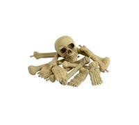 Smiffys Bag of Bones & Skull, Natural, Halloween Fancy Dress Accessory, Halloween Dress Up Halloween decorations