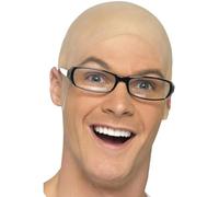 Smiffys Bald, Skin Head, Flesh , Circus Fancy Dress, Adult Dress Up Jokes & Novelties