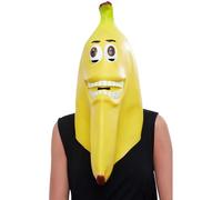 Smiffys Banana Latex Mask, Yellow Full Overhead, Funny Fancy Dress, Food/Drink Dress Up Masks