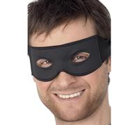 Smiffys Bandit Eyemask and Tie Scarf, Black , Eyemasks Fancy Dress, Adult Dress Up Eye masks