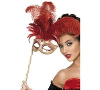 Smiffys Baroque Fantasy Eyemask, Red