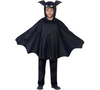Smiffys Bat Cape, Black, Halloween Child Fancy Dress, Halloween Dress up Accesso