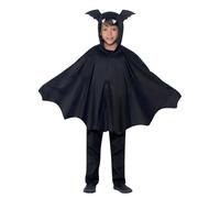 Smiffys Bat Cape, Black , Halloween Child Fancy Dress, Halloween Dress Up Accessories