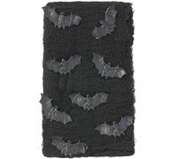 Smiffys Bat Creepy Cloth Kit with Bats & 4.5m x 61cm Draping Gauze, Halloween Fancy Dress Accessory, Bat Dress Up Party Goods