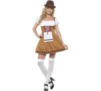 Smiffys Bavarian Beer Maid Costume, Brown (Size L)