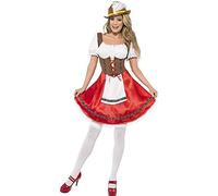 Smiffy's Adult Women's Bavarian Wench Costume, Dress With Attached Apron, -