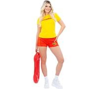 Large Ladies Casual Baywatch Costume - baywatch costume fancy dress ladies lifeguard beach womens 90s outfit smiffys