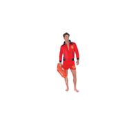 Smiffys Baywatch Lifeguard Costume in Red for Adults, Includes Top and Shorts with Iconic Baywatch Badge, Officially Licensed, Ideal Groups & Couples