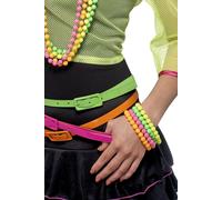 Smiffys Beaded Bracelets - Neon Assorted Colours